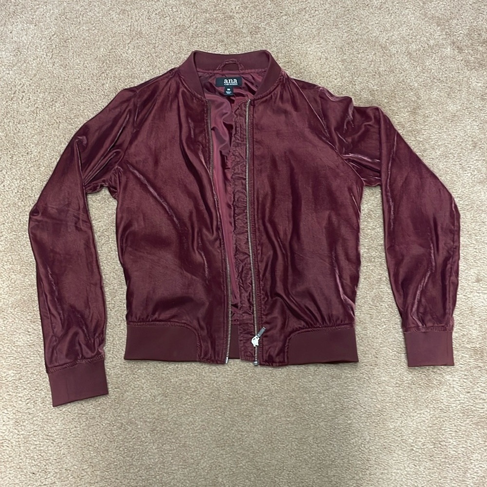 a.n.a. Women velour jacket. XS
